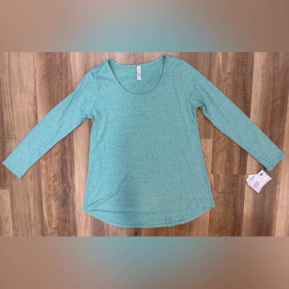 Lularoe Teal Long Sleeve Women's Top Size Medium New With Tags